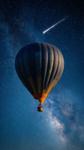 Balloon Under Stars
