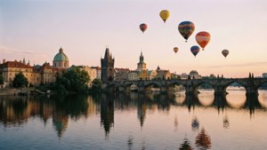 Balloons Over Charles Bridge