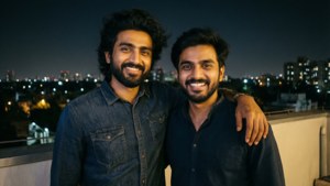 Balveer and Vivaan Night Rooftop