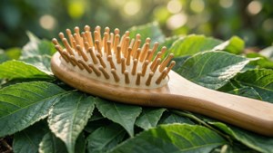 Bamboo Brush in Leaves