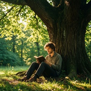 Ban Reading Under Tree