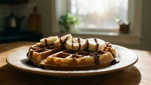 Banana Nutella Waffles