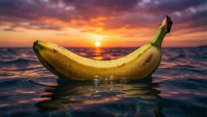 Banana Ocean Sunset