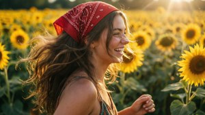 Bandana in the Sunflowers