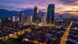 Bandung Dusk Aerial