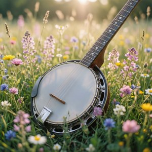 Banjo in Spring Meadow