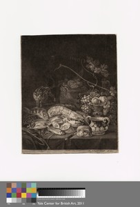 Banquet Piece with Lobsters, Fish, and Cat