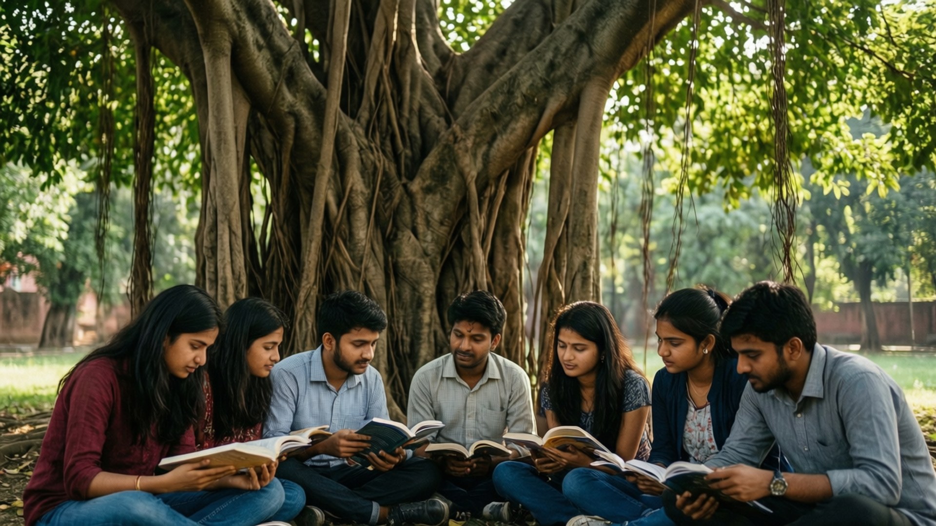 Banyan Tree Study Circle by Wallpapers.art Studio