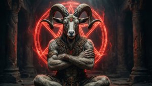 Baphomet Pentagram Throne
