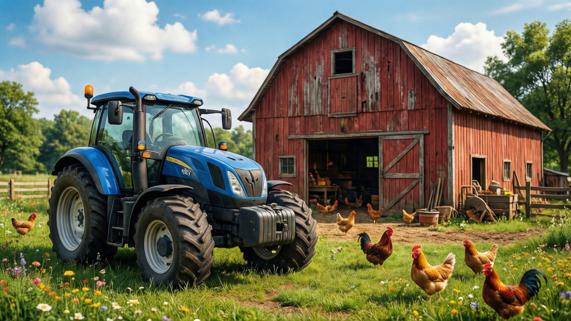 Barnyard Life by Wallpapers.art Studio
