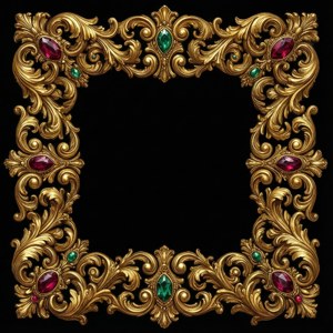Baroque Gold Scroll Border