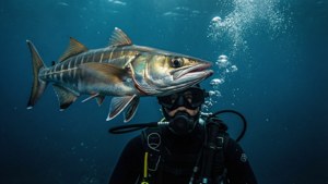 Barracuda and Diver