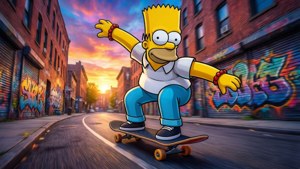 Bart's Skateboard Thrill