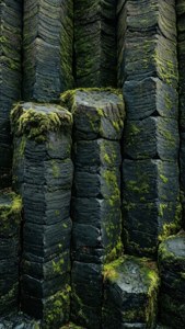 Basalt Columns Abstract