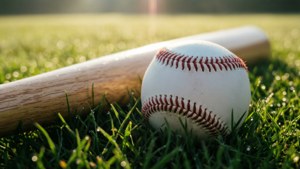 Baseball on Grass