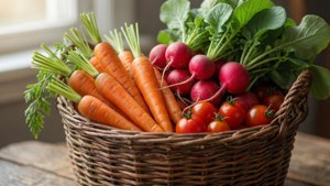 Basket of Baby Vegetables
