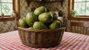 Basket of Mammee Apples