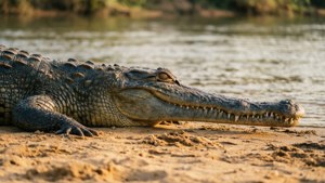 Basking Gharial