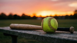 Bat and Ball at Sunset