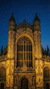 Bath Abbey Night Lights