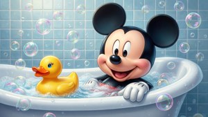 Bath Time Baby Mickey