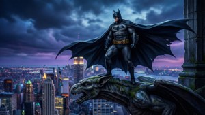 Batman on the Gargoyle