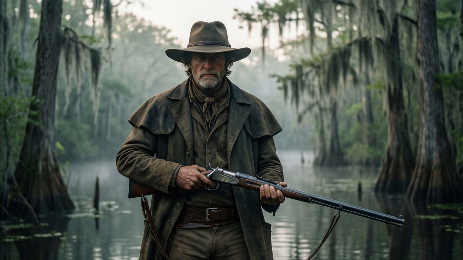 Bayou Hunter at Dawn by Wallpapers.art Studio