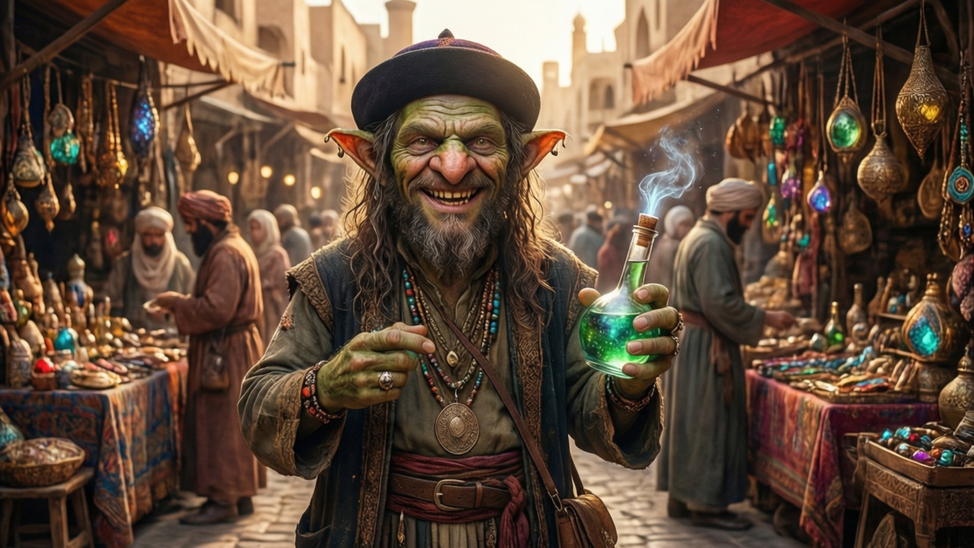 Bazaar Goblin Merchant by Wallpapers.art Studio