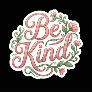 Be Kind Floral Sticker