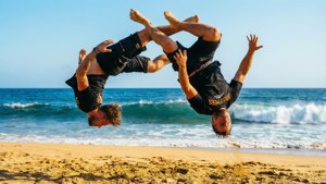 Beach Backflip Duo