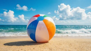 Beach Ball on Sand