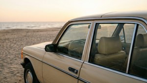 Beach Beige Vintage Car