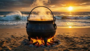 Beach Cauldron Sunset
