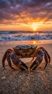 Beach Crab Sunset