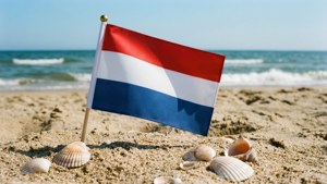 Beach Flag Scene