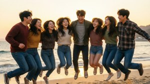 Beach Friends Jump