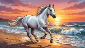 Beach Gallop Sunset