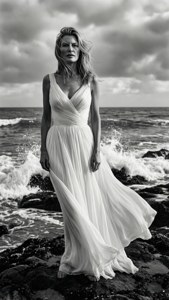 Beach Goddess B&W