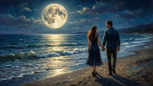 Beach Moon Walk