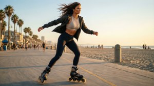 Beach Rollerblading Glow