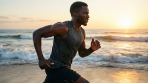 Beach Run at Sunrise