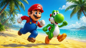 Beach Run with Yoshi