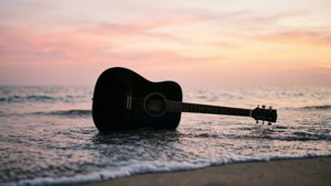 Beach Sunrise Guitar
