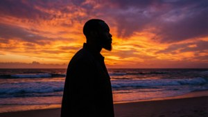 Beach Sunset Chad Silhouette