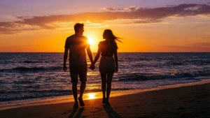 Beach Sunset Couple