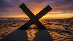 Beach Sunset Cross