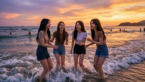 Beach Sunset Fun
