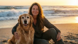 Beach Sunset Fur Mama