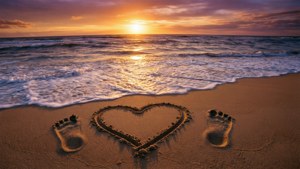 Beach Sunset Heart