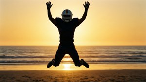 Beach Sunset Jump
